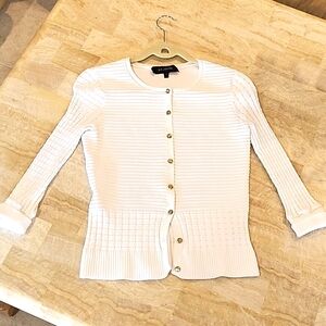 St. John White Cardigan - Jacket Sz P